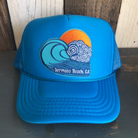 Hermosa Beach TUBULAR Trucker Hat - Neon Blue