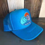 Hermosa Beach TUBULAR Trucker Hat - Neon Blue