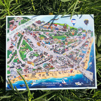 Hermosa Beach City Map Art Poster Puzzle (18" x 24") - 500 piece