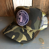 SOUTH BAY SURF (Navy Patch) Trucker Hat - Full Camouflage