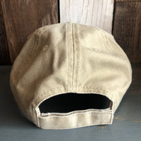 Hermosa Beach MINI CLASSIC LOGO - 6 Panel Low Profile Style Dad Hat with Velcro Closure - Khaki