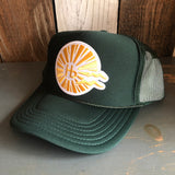 Hermosa Beach CLASSIC LOGO High Crown Trucker Hat - Dark Green