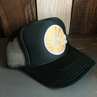 Hermosa Beach CLASSIC LOGO High Crown Trucker Hat - Dark Green