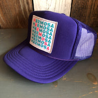 Hermosa Beach OCEAN DRIVE High Crown Trucker Hat - Purple