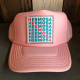 Hermosa Beach OCEAN DRIVE High Crown Trucker Hat - Pink