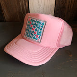 Hermosa Beach OCEAN DRIVE High Crown Trucker Hat - Pink