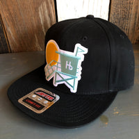 Hermosa Beach LIFEGUARD TOWER "OTTO COMFY FIT" 6 Panel Mid Profile Snapback Hat - Black