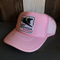 SURF HERMOSA :: OPEN DAILY High Crown Trucker Hat - Pink