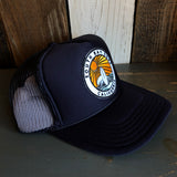 SOUTH BAY SURF (Multi Colored Patch) High Crown Trucker Hat - Navy