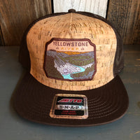 YELLOWSTONE RIVER, Wyoming USA Premium Cork Trucker Hat - (Brown/Cork)