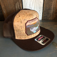 YELLOWSTONE RIVER, Wyoming USA Premium Cork Trucker Hat - (Brown/Cork)