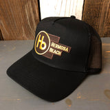 Hermosa Beach THE NEW STYLE - 5 Panel Mid Profile Mesh Back Trucker Hat - Black