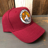 Hermosa Beach SOUTH BAY SURF (Multi Colored Patch) 6 Panel Mid Profile Baseball Cap - Maroon