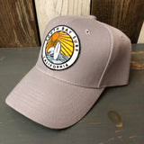 Hermosa Beach SOUTH BAY SURF (Multi Colored Patch) 6 Panel Mid Profile Baseball Cap - Grey