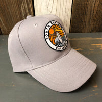 Hermosa Beach SOUTH BAY SURF (Multi Colored Patch) 6 Panel Mid Profile Baseball Cap - Grey