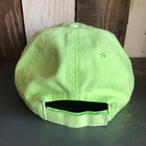 Hermosa Beach MINI CLASSIC LOGO - 6 Panel Low Profile Style Dad Hat with Velcro Closure - Neon Green