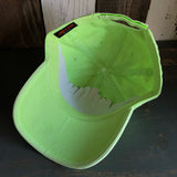 Hermosa Beach CLASSIC LOGO - 6 Panel Low Profile Style Dad Hat with Velcro Closure - Neon Green
