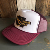 Hermosa Beach THE NEW STYLE Trucker Hat - Maroon/White/Maroon