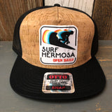 SURF HERMOSA :: OPEN DAILY Premium Cork Trucker Hat - (Black/Cork)
