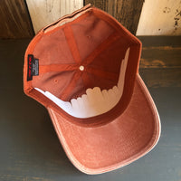 Hermosa Beach MINI CLASSIC LOGO - 6 Panel Low Profile Style Dad Hat with Velcro Closure - Texas Orange