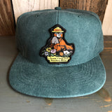 I THINK I LOVE YOU, SMOKEY BEAR - 6 Panel Mid Profile Baseball Cap - Dark Green