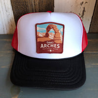 Utah's Arches National Park Trucker Hat - Red/White/Black