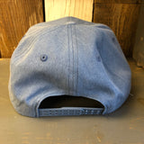 LIFE IS GREAT IN THE GOLDEN STATE - 5 panel Stone Washed Canvas 2-Tone - Sky/White Braid