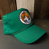 SOUTH BAY SURF (Multi Colored Patch) 5 Panel Twill, Snap Back Golf, Rope Cap - Kelly Green/Green Braid