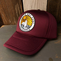 SOUTH BAY SURF (Multi Colored Patch) Winter All Foam Cap Hat - Maroon