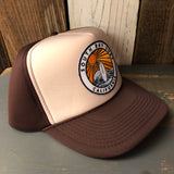 SOUTH BAY SURF (Multi Colored Patch) Winter All Foam Cap Hat - Brown/Khaki/Brown