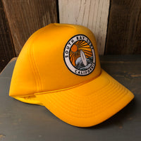 SOUTH BAY SURF (Multi Colored Patch) Winter All Foam Cap Hat - Gold