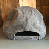 HAPPY CAMPERS COME FROM CALIFORNIA 5 panel Cotton Twill Front, Mesh Back, Rope cap - Charcoal/Charcoal Braid