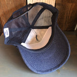 PALM SPRINGS, CALIFORNIA 5 panel Denim Mesh Back Cap - Navy