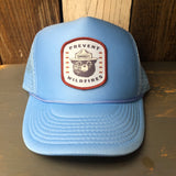 SMOKEY BEAR...PREVENT WILDFIRES High Crown Summer Foam Front/Mesh Back - Columbia Blue