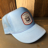 SMOKEY BEAR...PREVENT WILDFIRES High Crown Summer Foam Front/Mesh Back - Columbia Blue