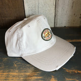 READY FOR ADVENTURE Vintage Distress Washed Relax Dad Hat - Stone