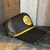 LIFE IS GREAT IN THE GOLDEN STATE 5 panel Cotton Twill Front, Mesh Back, Rope cap - Loden/Gold Braid
