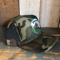 YOSEMITE NATIONAL PARK Camo Winter All Foam Cap Hat - Full Forest Camouflage