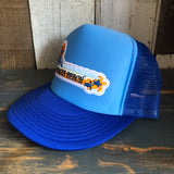 Hermosa Beach GOLDEN HOUR High Crown 5 Panel Trucker Cap, Foam/Mesh - Columbia Blue/Royal