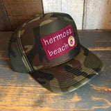 Hermosa Beach WELCOME SIGN Camo Winter All Foam Cap Hat - Full Forest Camouflage