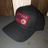 Hermosa Beach WELCOME SIGN 5 Panel Low Profile Melton Wool Blend Baseball Cap with Velcro Closure - Heather Black