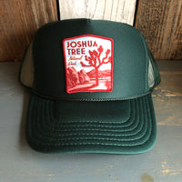JOSHUA TREE NATIONAL PARK High Crown Trucker Hat - Dark Green