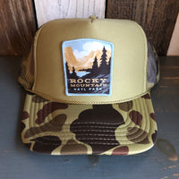 Rocky Mountain National Park Trucker Hat - CAMOUFLAGE Green/Light Loden/Green