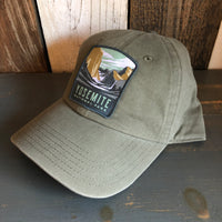 Yosemite National Park 6 Panel Low Profile Style Dad Hat - Olive Green