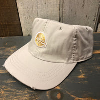 Hermosa Beach CLASSIC MINI HB Vintage Distress Washed Relax Dad Hat - Stone
