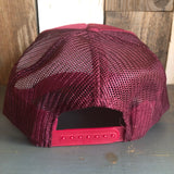 Hermosa Beach TUBULAR High Crown Trucker Hat - Burgundy Maroon