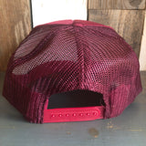 Hermosa Beach OCEAN DRIVE High Crown Trucker Hat - Burgundy Maroon