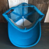 Hermosa Beach SUNBEAMS High Crown Trucker Hat - Turquoise Blue