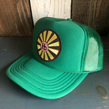 Hermosa Beach SUNBEAMS High Crown Trucker Hat - Kelly Green