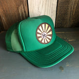 Hermosa Beach SUNBEAMS High Crown Trucker Hat - Kelly Green